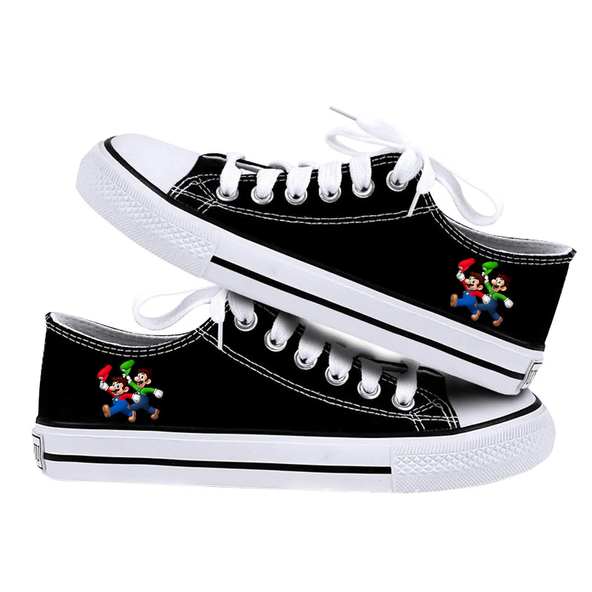 Zapatos con estampado de Super Mario para hombre y mujer, zapatillas coreanas transpirables, venta al por mayor de fábrica