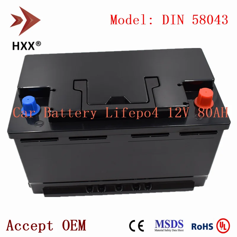 58043 Modèle Lifepo4 12v 80ah Voiture Batterie Au Lithium Cca