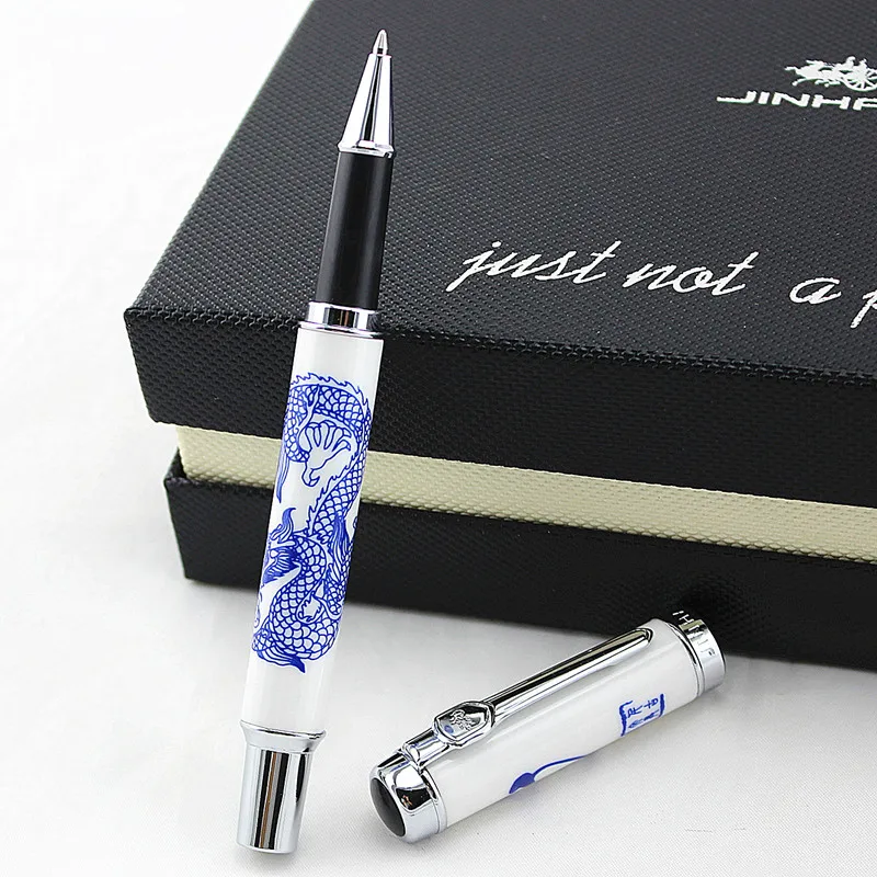 Высококачественная керамическая ручка Jinhao с рисунком дракона, роскошная цветная ручка для письма, деловая, офисная, Средняя Ручка-роллер, ручка, новые подарки