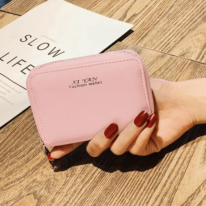 

Amoy Printed Leather Goods * Korean-style Women's Short Wallet Fashion Simple Multi-functional Wallet Document Package Coin Purs