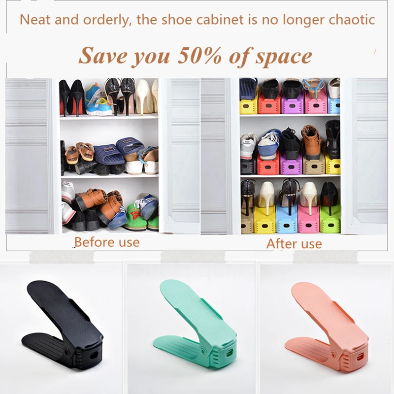 

5-piece plastic adjustable shoe rack multicolor shoe rack storage box household double men and women shoe rack window shoe rack