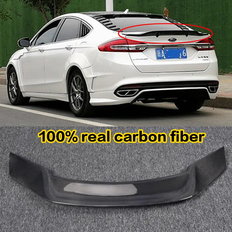 Для автозапчастей колпак колеса mondeo 2010-19 Ford mondeo комплект кузова автомобиля широкофюзеляжный FRP материал колпак колеса 10 шт./компл. задний спойлер - Цвет: Carbon spoiler