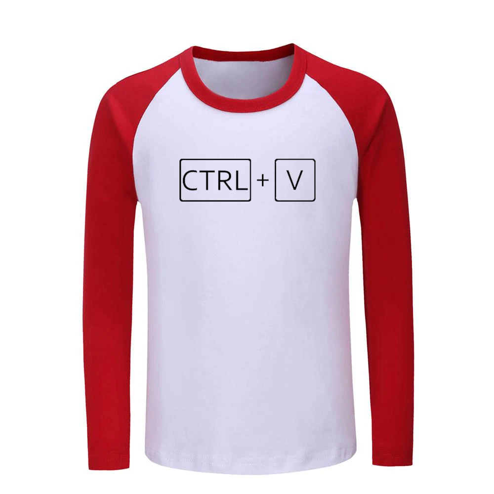Детские футболки с рисунком mini boss ctrl+ c ctrl+ v Детские футболки с графическим принтом топы с длинными рукавами для мальчиков и девочек, рождественский подарок - Цвет: JeKCR2791C