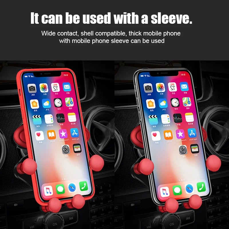 

Car Phone Mount Universal Auto-Grip Air Vent Phone Holder Shockproof Non-Slip DQ-Drop