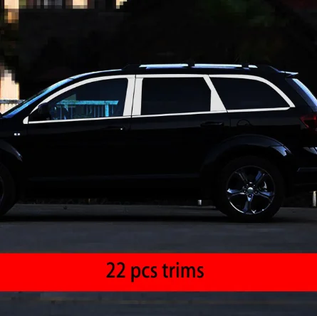 Нержавеющая сталь окна автомобиля планки для dodge путешествие 2008- 2009 2011 2012 2013 Fiat Freemont - Цвет: 22 pcs trims