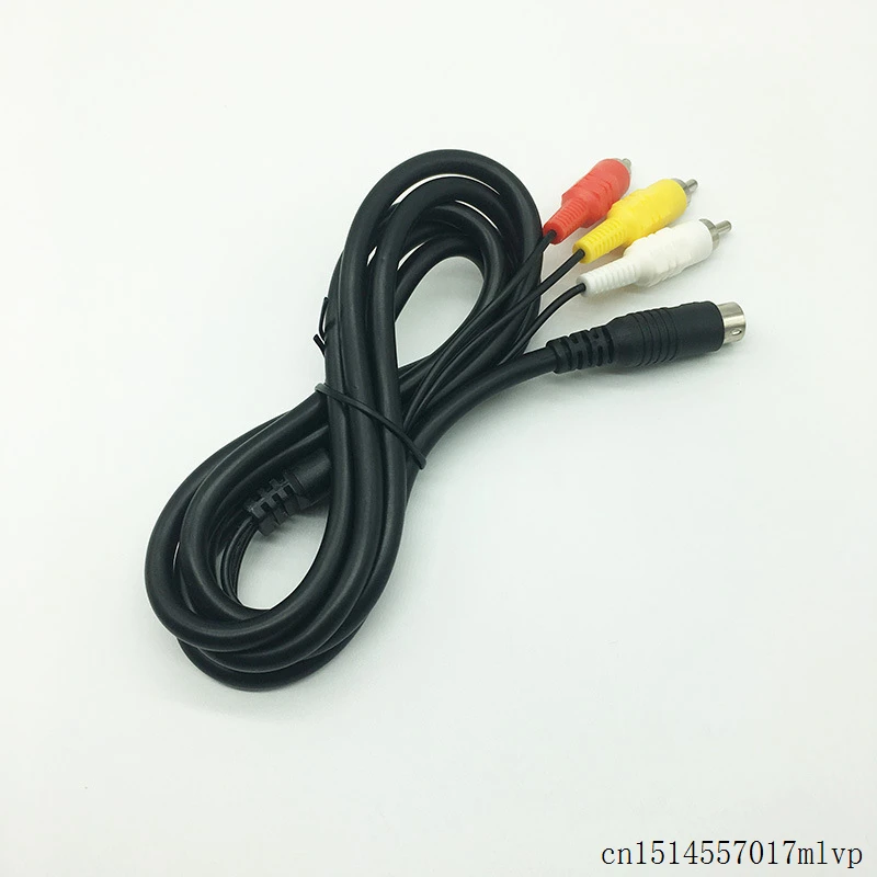 100 Pcs 1.8M AV RCA Video Cable For Sega Genesis 2 3 Game to 3 RCA for Megadrive 2 AV TV Cable