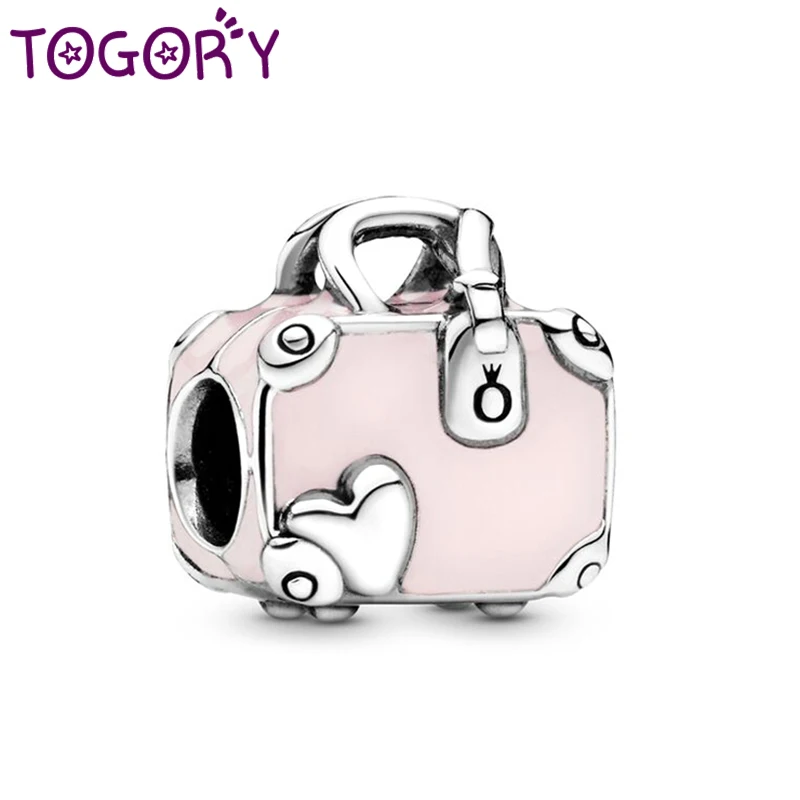 TOGORY 2 шт./лот розовая эмалированная Подвеска для сумки шармы бусины подходят