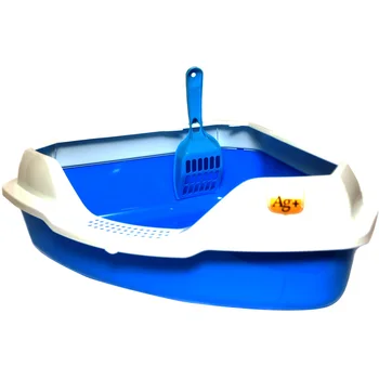 

HOMECAT HOMECAT corner tray for cats with edge and blue scoop 56 x 42 x 18 cm