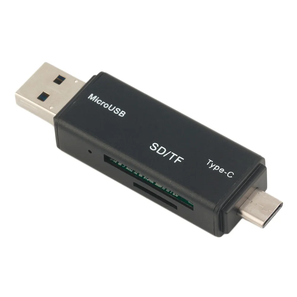 Супер высокая скорость OTG адаптер для мобильного телефона type-C кард-ридер USB-A Micro кард-ридер для ноутбука PC черный/синий Прямая поставка