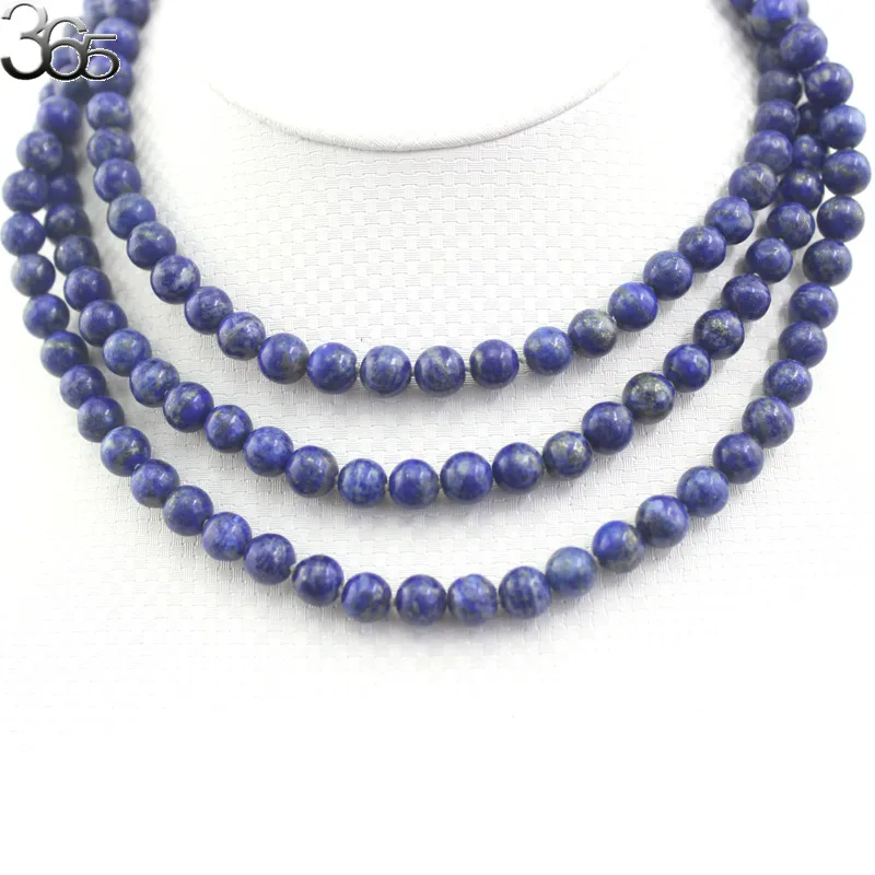 Бесплатная доставка подарочная упаковка 54 дюйма 8 мм синие лазуритовые бусины