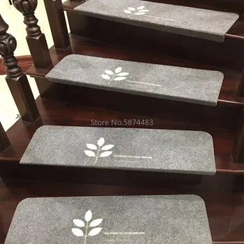 

Solid Wood Stair Mat Stepping Mat To Keep Warm Villa Spiral Staircase Foot Mat Solid Wood Non-slip Glue-free Self-adhesive Mat