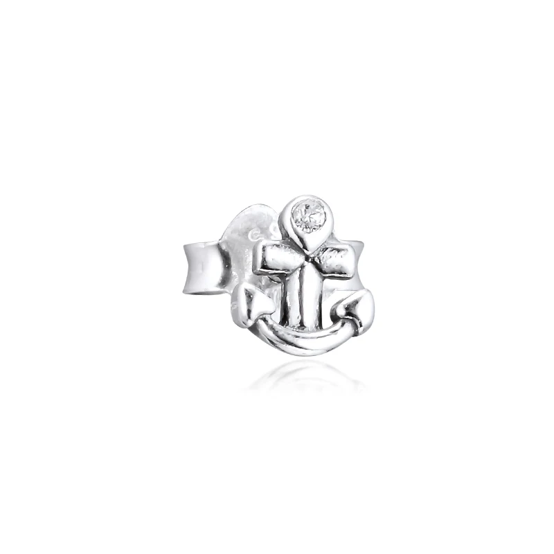 Серьги-гвоздики Signature ME My Anchor 100% Серебро ювелирное изделие бесплатная доставка |
