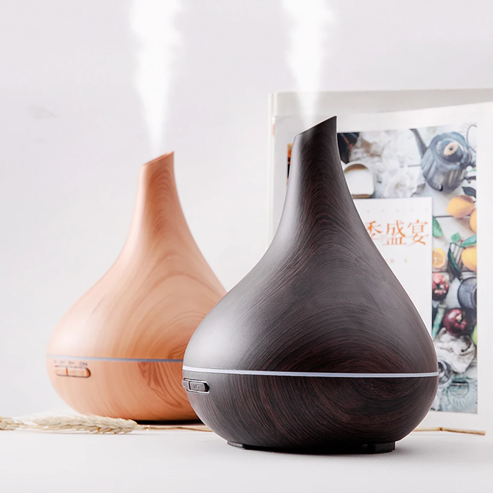 

NEWTHING 400ML Air Humidifier Wood Grain Aromatherapy Essential Oil Diffuser Humidificador Mist Maker LED Aroma Diffusers