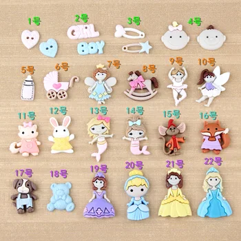 

20PCS Little Princess Resin Accessories Charm DIY For Popular Hair Epoxy Phone Case Necklace Jewelry