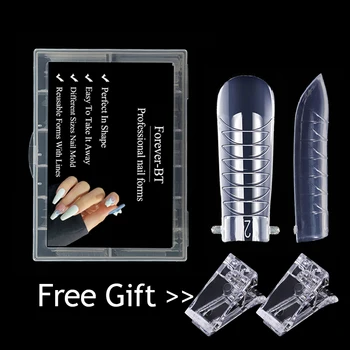

120Pcs Building Mold For Nail Extension Forms Reusable Tool Full Cover Nail Forms Nail Shape Build Dual Form