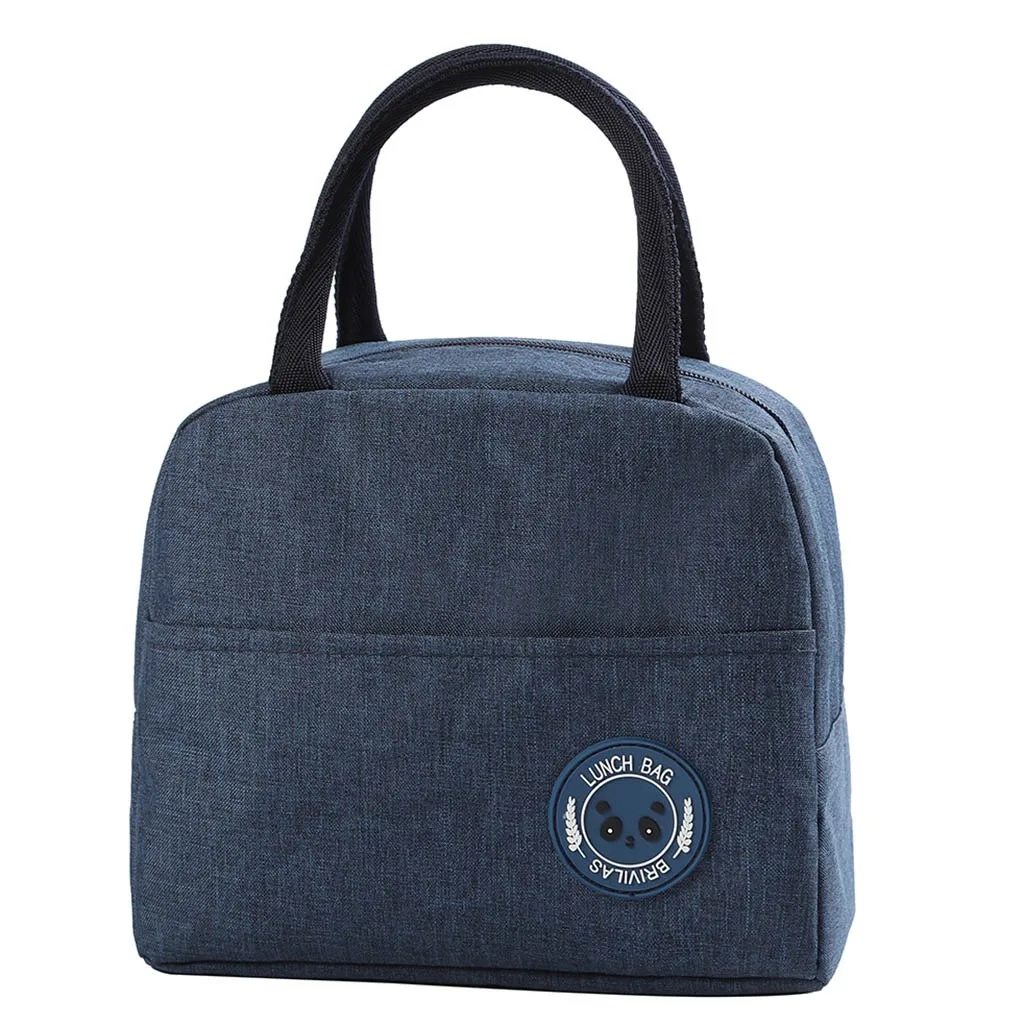 Портативный Ланч-мешок Термальный Открытый Модный ланч-контейнер школьные сумки для хранения еды большой емкости непромокаемый мешок - Цвет: B