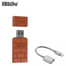 8BitDo USB kablosuz Bluetooth adaptörü için Windows Mac ahududu Pi Nintendo anahtarı desteği PS4 Xbox One denetleyicisi için PS5