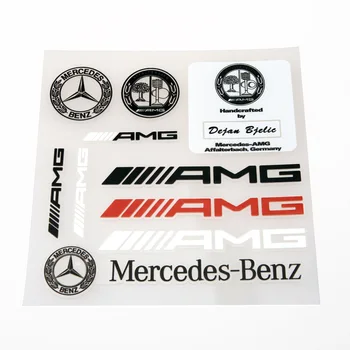 

1PCS Car Interior Sticker Car badge Emblem sticker For Mercedes benz A B R G Class GLK GLA C200 E200 C200L S400 S500 Car styling