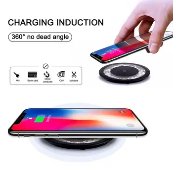 

Charger 10W Fast Wireless Charger Samsung Galaxy 10/S9/S8 Fast Portable Wireless Charge USB Visible Load Pillow Phone Accessorie