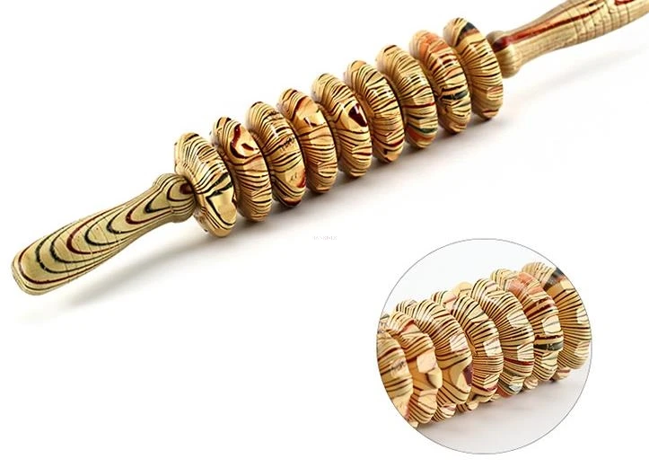 

Wood nine rounds household whole body multi-purpose massage roller belly waist abdomen massage equipment