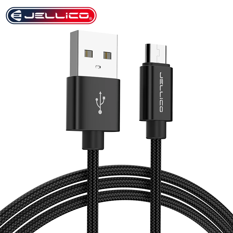 Jellico телефонный кабель 3.1A Micro USB кабель для быстрой зарядки для huawei Xiaomi samsung LG Andriod Microusb Кабели для мобильных телефонов - Цвет: Black