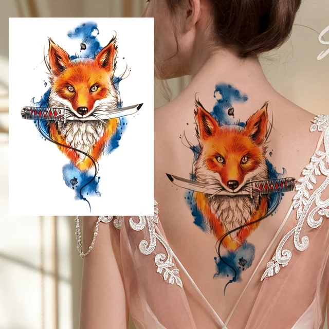 Plum Flower Temporary Tattoo For Women Girls Watercolor Dragon Fox Tattoos  Sticker Fake Butterfly Deer Body Art Drawing Tatoos  Temporary Tattoos   AliExpress