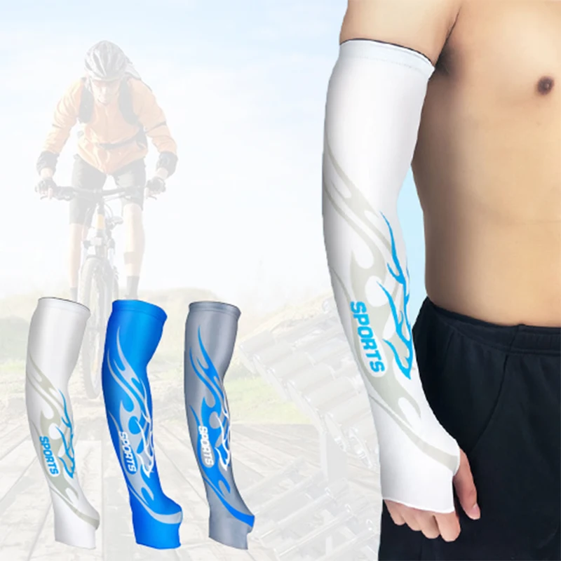 4size Sports Running Arm UV Riding Protection Cycling sleeves Breathable Ice Silk Sunscreen Cuff Sleeves | Спорт и развлечения