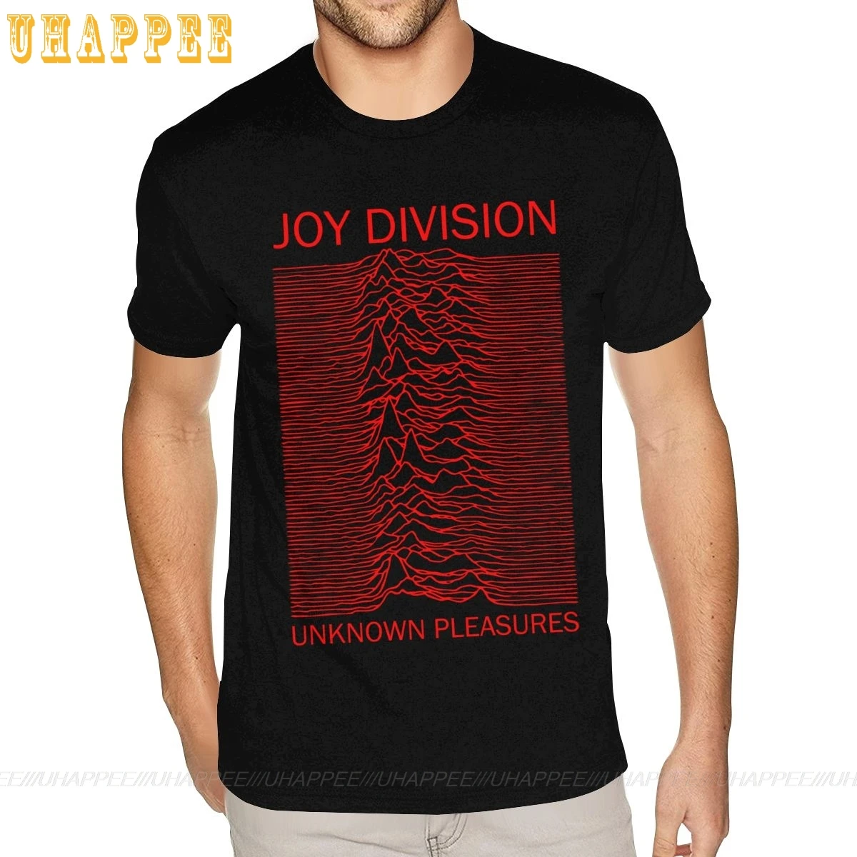 Черная футболка для пар Joy Division Винтажная Футболка с принтом Мужская коротким