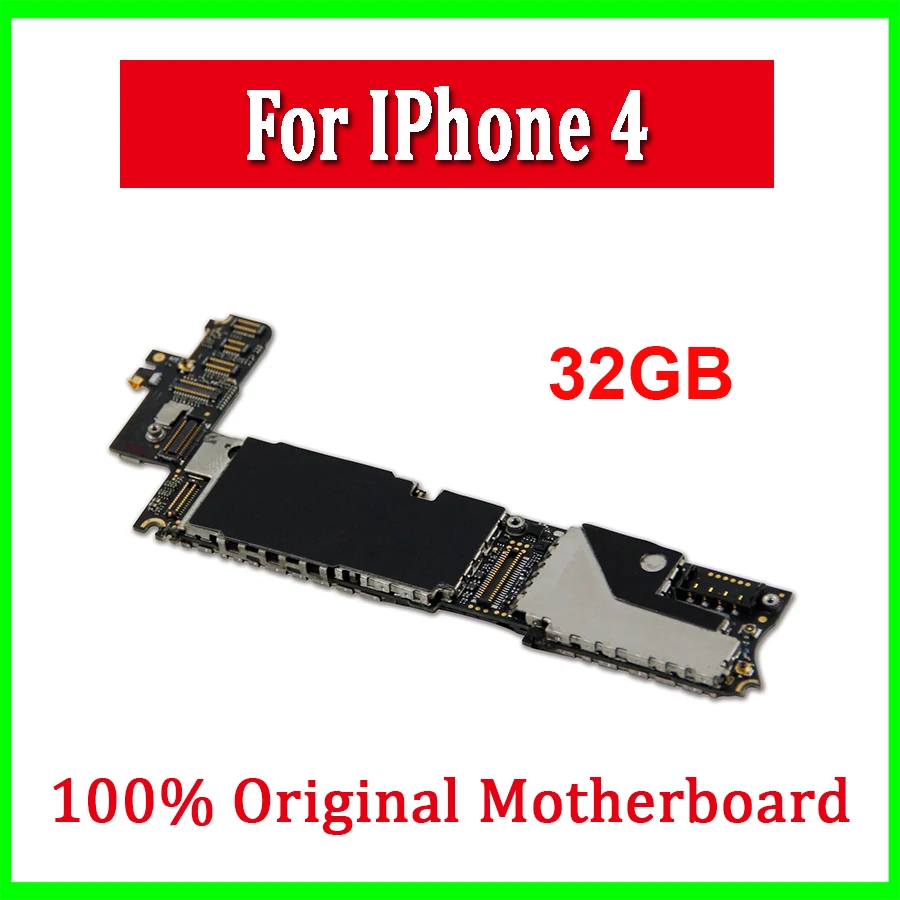 32 Гб для iphone 4 оригинальная разблокированная Хорошая рабочая материнская плата с