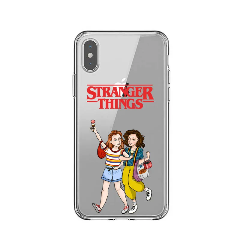 Stranger things Сезон 3 чехол для телефона для iPhone X XR XS MAX 6 7 8 plus 5 5S 6s SE 11 Pro Max прозрачный мягкий силиконовый черный чехол - Цвет: TPU