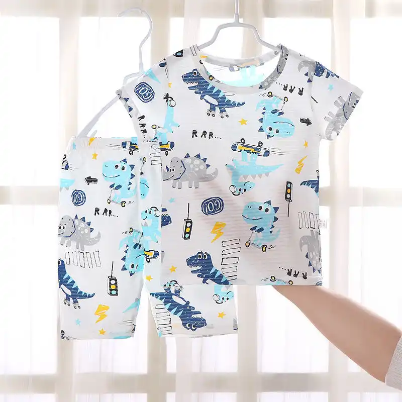Nouveau Ne Bebe Vetements Ensemble Ete Enfants Garcon Fille Mignon Doux Cadeau Infantile Coton Vetements De Nuit De Dessin Anime Pyjamas Ensemble Vetements De Couchage Costumes Aliexpress