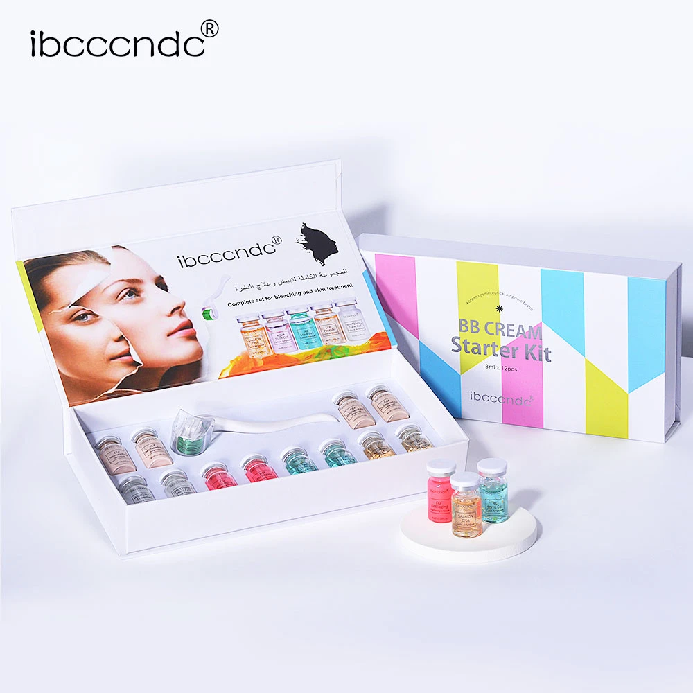 12pcs Set 8ml Bb Cream Glow Skin White Brightening Serum With Microneedle Introduction Natural Nude Concealer Skin Treatment Bb Cc Creams Aliexpress