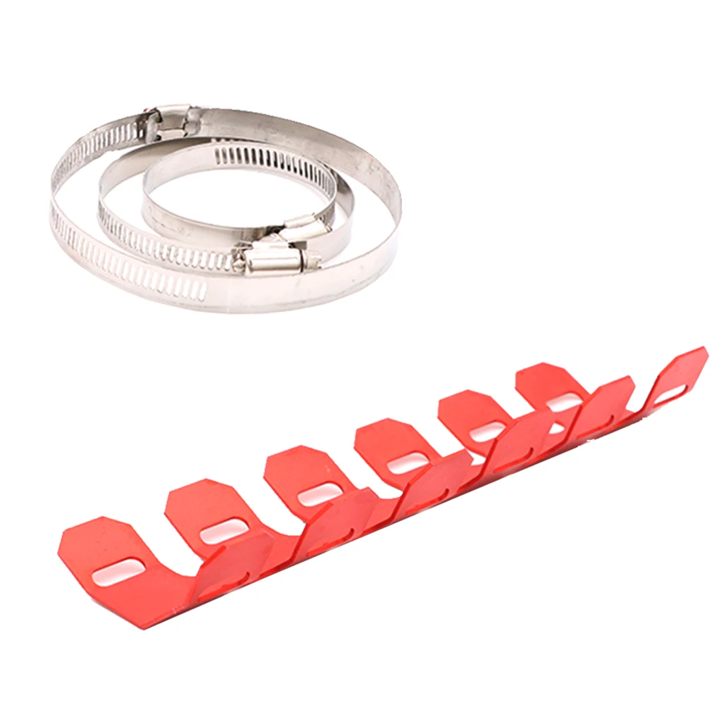 Universal 25CM Motorcycle Exhaust Muffler, Anti Hot Aluminum Heat Shield Cover Pipe Leg Protector Great for Yamaha 25.2 x 8.7cm 