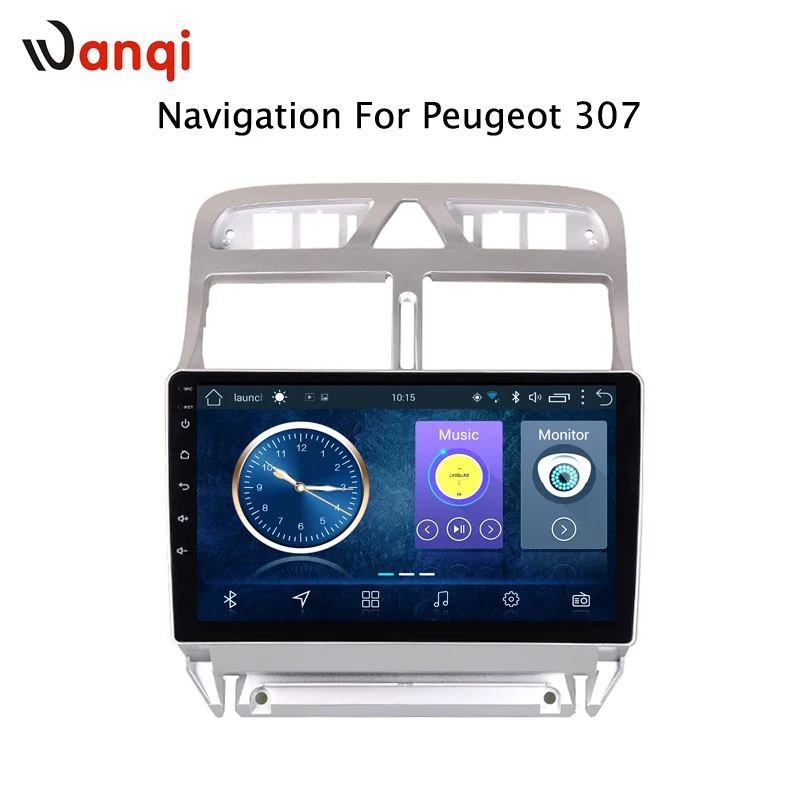 

wanqi Android 8.1 Car DVD Video Player GPS Navigation Multimedia For peugeot 307 Radio 2004-2013