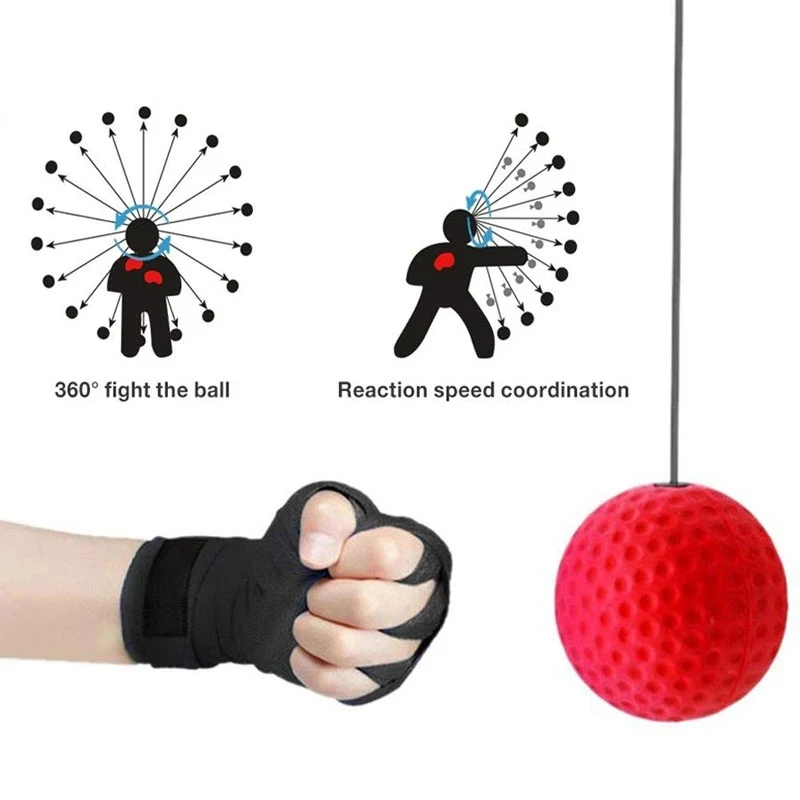 Boxing Reflex Speed Punch Ball Head Band MMA Sanda Boxer Hand Eye Training Set Home Gym Fitness Boxing Accessories