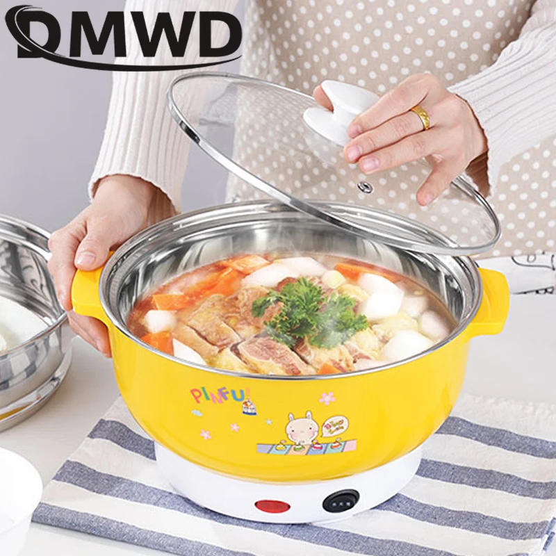 Multifunctional Electric Cooker 220V Heating Pan Cooking Pot Machine Hotpot  Noodles Eggs Soup Steamer Mini Rice Cooker Hot Pot