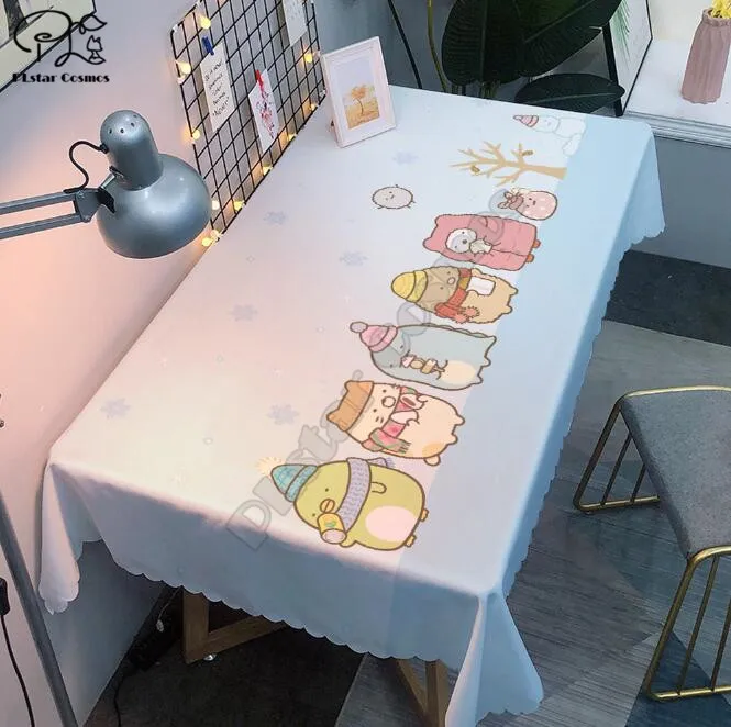 

Cartoon chick Tablecloth 3D printed Square/Rectangular Dust-proof Table Cover For Party Home Decor TV Covers