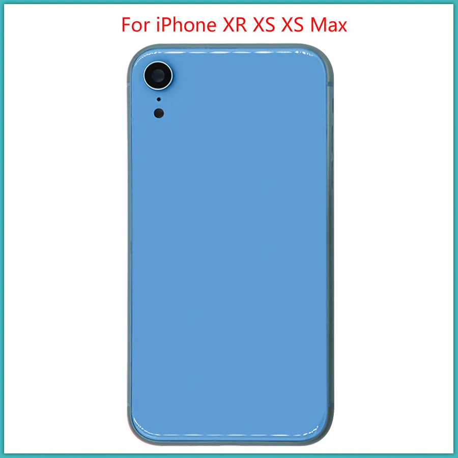 Абсолютно для iPhone XR XS Max чехол для задней части телефона батарея задняя панель задняя крышка+ средняя рамка Шасси+ sim-карта