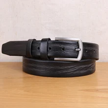 

Men's Belt Italian Full-grain Leather Casual Belt Suitable For Jeans Work Belt Classic Alloy Boucle Ceinture Homme Pants Belt