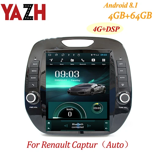 YAZH 10," tesla экран видео дисплей для Renault Captur(Авто) стерео Android 8,1 центральный мультимедийный блок 4G DSP 4 Гб+ 32 ГБ - Цвет: RAM 4GB ROM 32GB