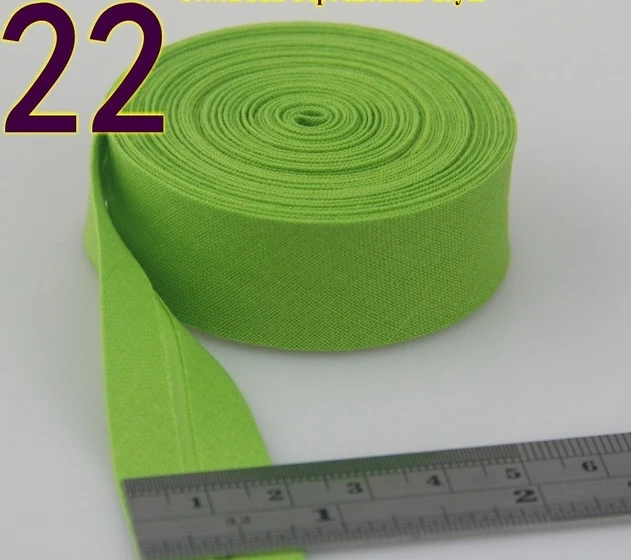 thumbnail image 1 of Cinta al bies 100 % algodón, 20 mm de ancho, 3/4", cinta al bies de un solo pliegue planchada para manualidades de prendas, bricolaje, fabricación a mano, 5 m/lote, 1 of 5