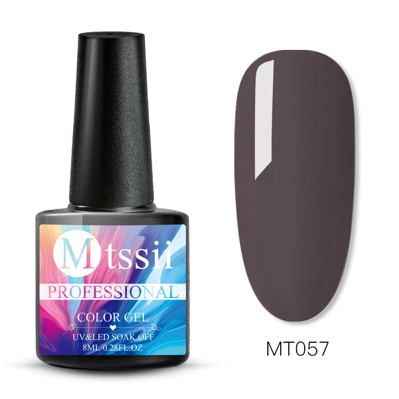 Mtssii 8 мл цветной набор гель-лаков для ногтей маникюр замочить от белого праймера Полупостоянный УФ гель Гибридный лак маникюрные инструменты - Цвет: BS01474