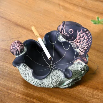 

Personality Retro Carp Ashtray Creative Home Office Living Room Coffee Table Desktop Ashtray Decorations Business Gifts M2506