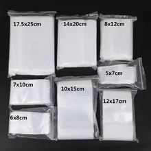 100 шт прозрачный самоуплотняющийся пакетик с застежкой-молнией пластиковые пакеты 5*7 см/6*8 см/7*10 см прозрачный пакет на молнии для упаковки ювелирных изделий