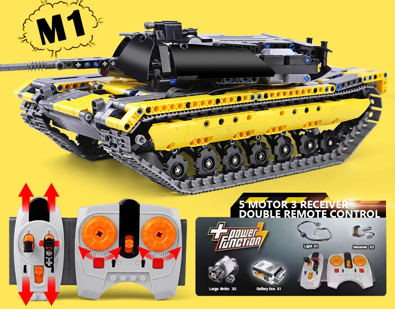 

DHL 23005 Technic Car Series with Motor the Remote Control Tank Set Building Blocks LepinBricks RC Tank Model Toy Christmas Gift