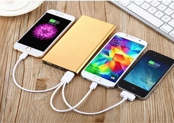 

Power Bank 30000mAh Ultra-thin Portable 2 USB Mobile Phone Charger External Battery Pack LED Lighting Outdoor Travel Powerbank