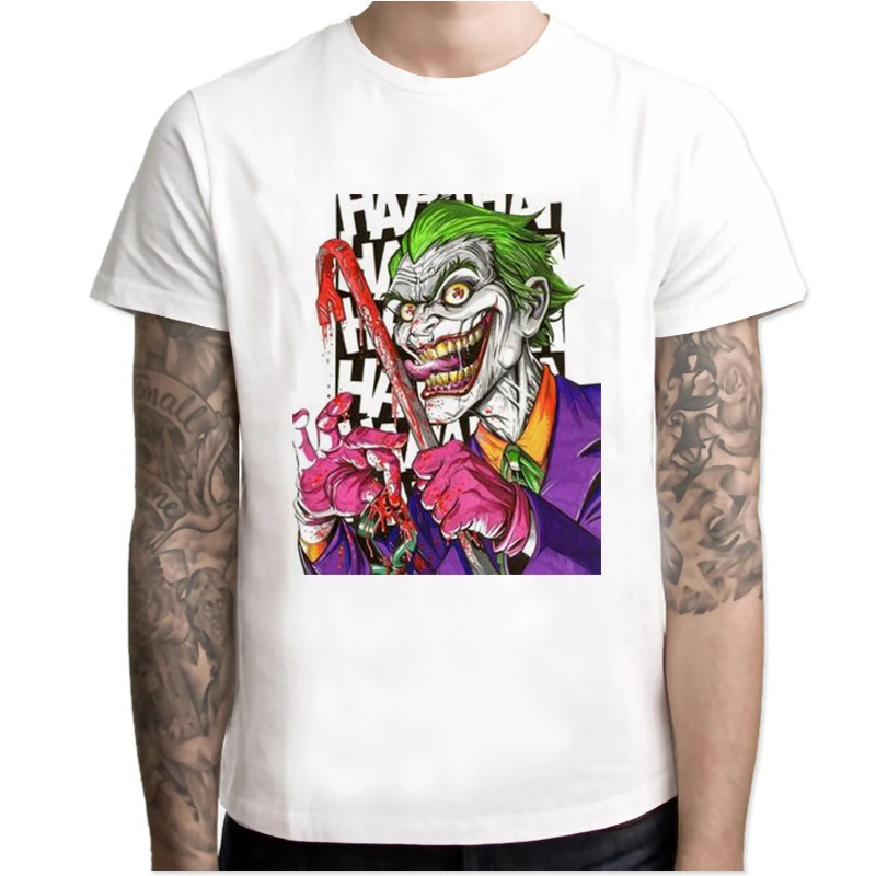 Joker Joaquin Phoenix T Shirt Short Sleeve Boy/girl/kids Top Short Tees Men T-shirt Halloween Horror Funny Oversize TShirt