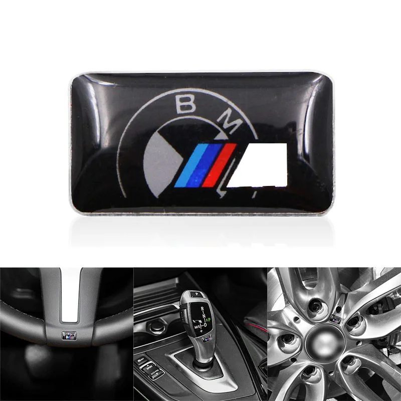 

10Pcs Car Epoxy Sticker Sport Wheel Interior Sticker Badge 3D Small Emblem Decal For BMW X1 X3 X4 X5 X6 M3 M5 M6 1 3 5 7series