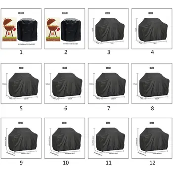 

BBQ Cover Outdoor Dust Waterproof Weber Heavy Duty Charbroil Grill Cover Rain Protective Outdoor Barbecue Cover Round Bbq Grill