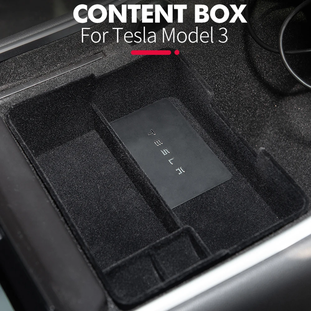 

Car Central Armrest Storage Box For Tesla Model 3 Y Auto Accessories Auto Container Glove Organizer Case 2017 2018 2019 2020